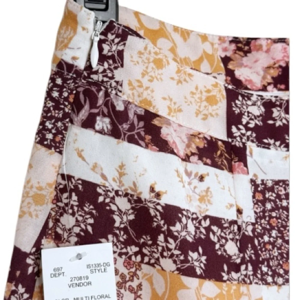 NWT Le Lis Collection Floral Patchwork Layered Mini Skirt Sz Medium Cottagecore